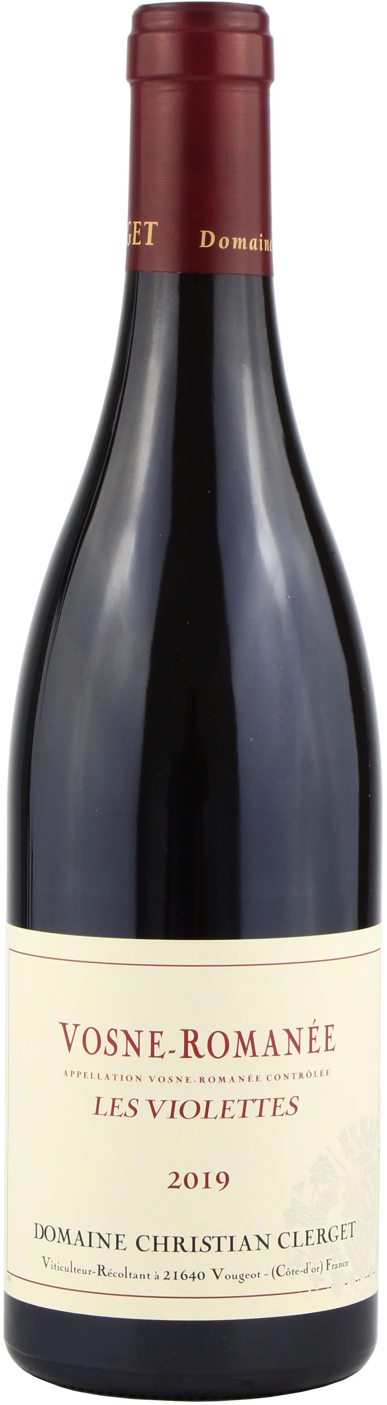 2019 Vosne Romanée 'Les Violettes' Rotwein Flasche - Vorderansicht
