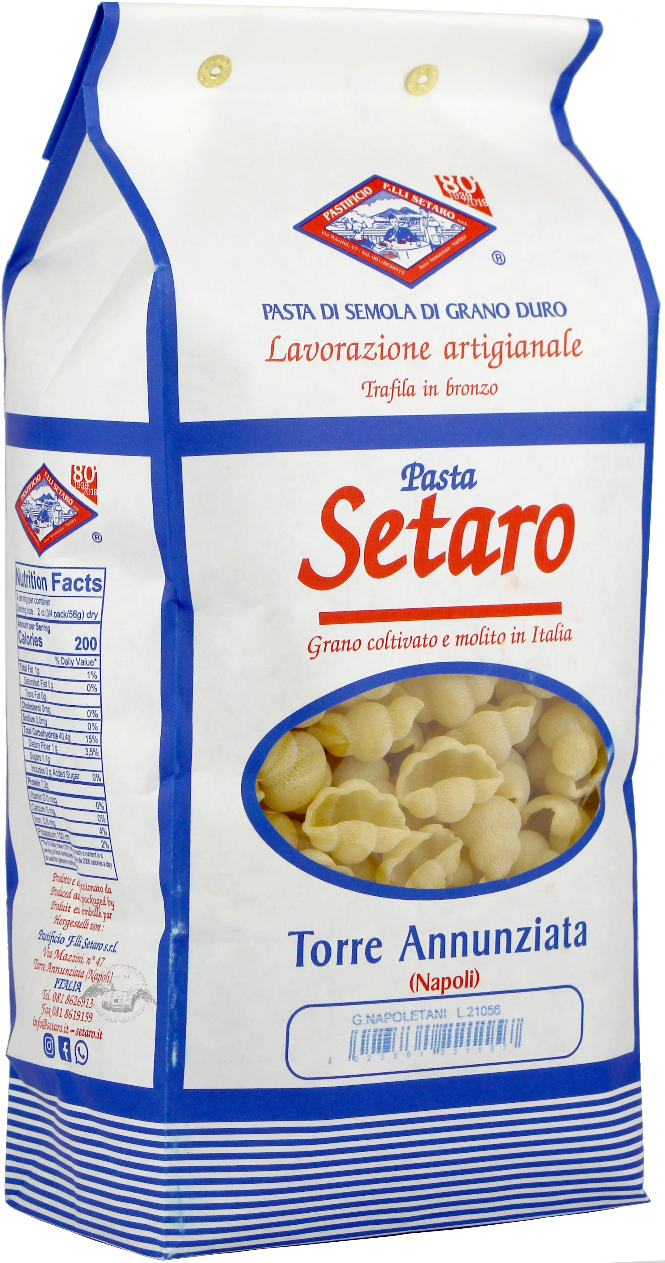 Gnocchi Napoletani 1 kg von Pastificio Fratelli Setaro in Weiß - schräge Ansicht