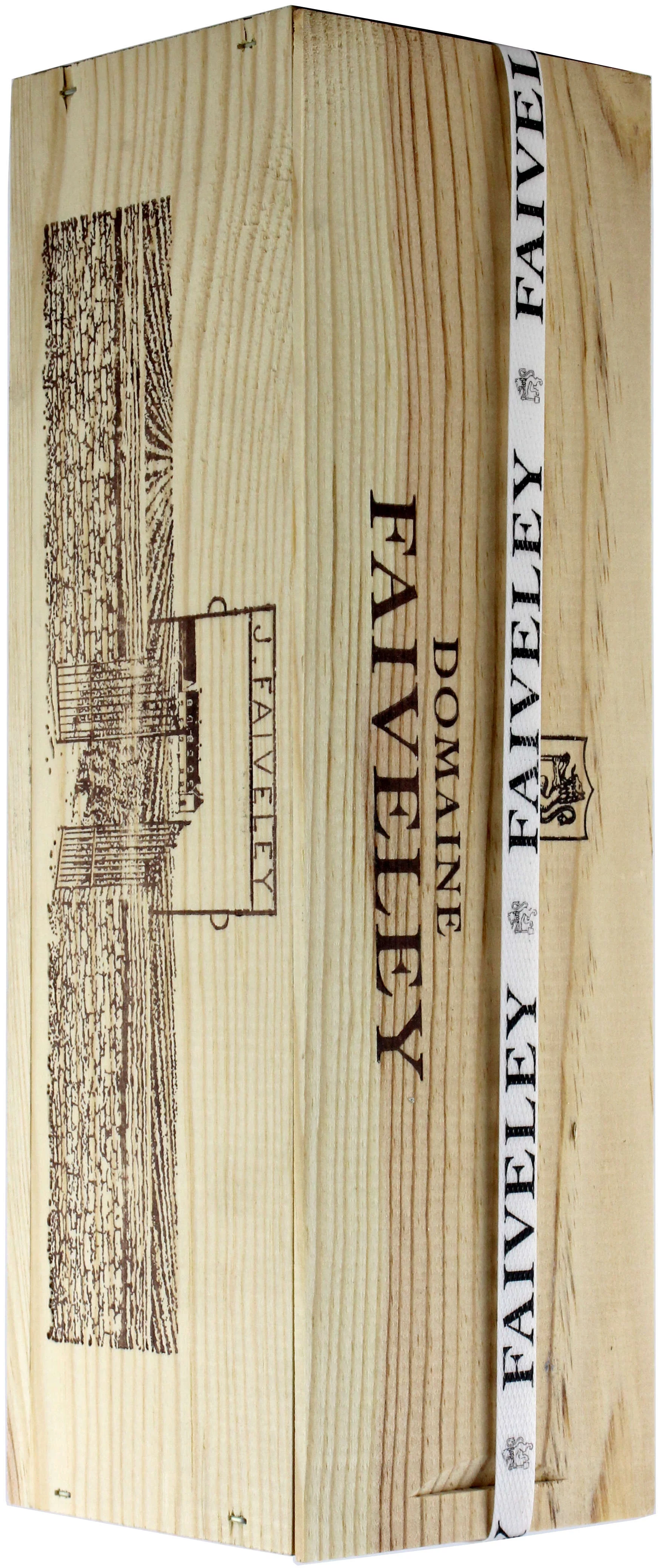 2021 Musigny Grand Cru Domaine Faiveley Holzkiste - schräge Ansicht
