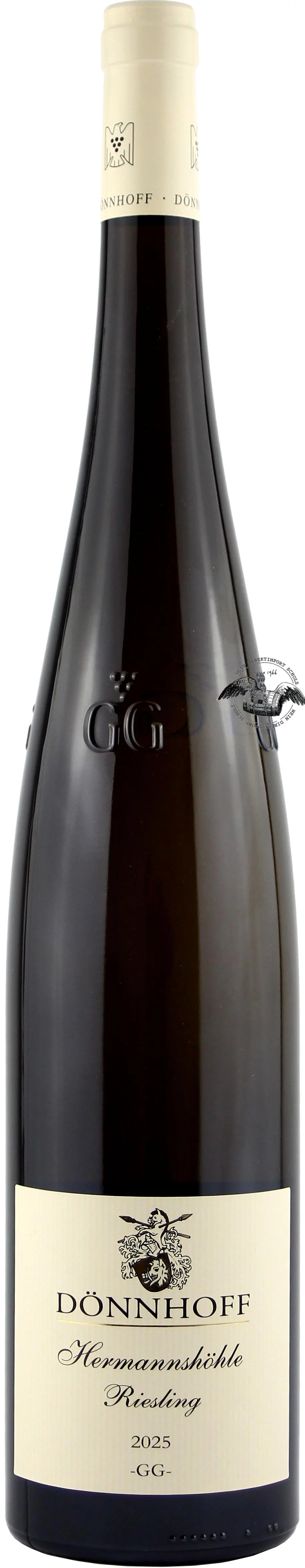 2025 Riesling trocken Niederhäuser Hermannshöhle Großes Gewächs Magnum von Dönnhoff in Schwarz - Vorderansicht