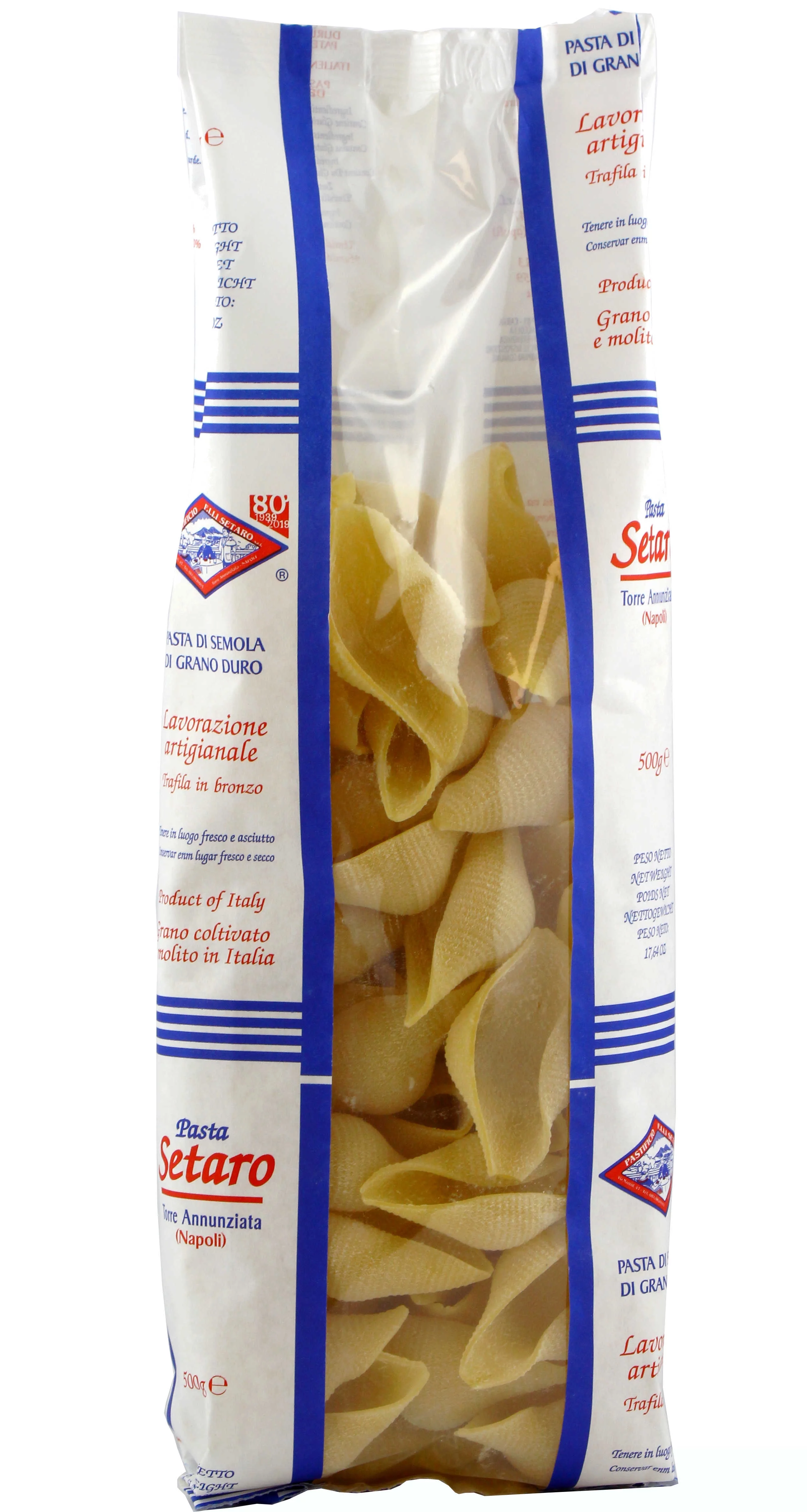 Conchiglioni 0,5 kg von Pastificio Fratelli Setaro, beige, Vorderansicht