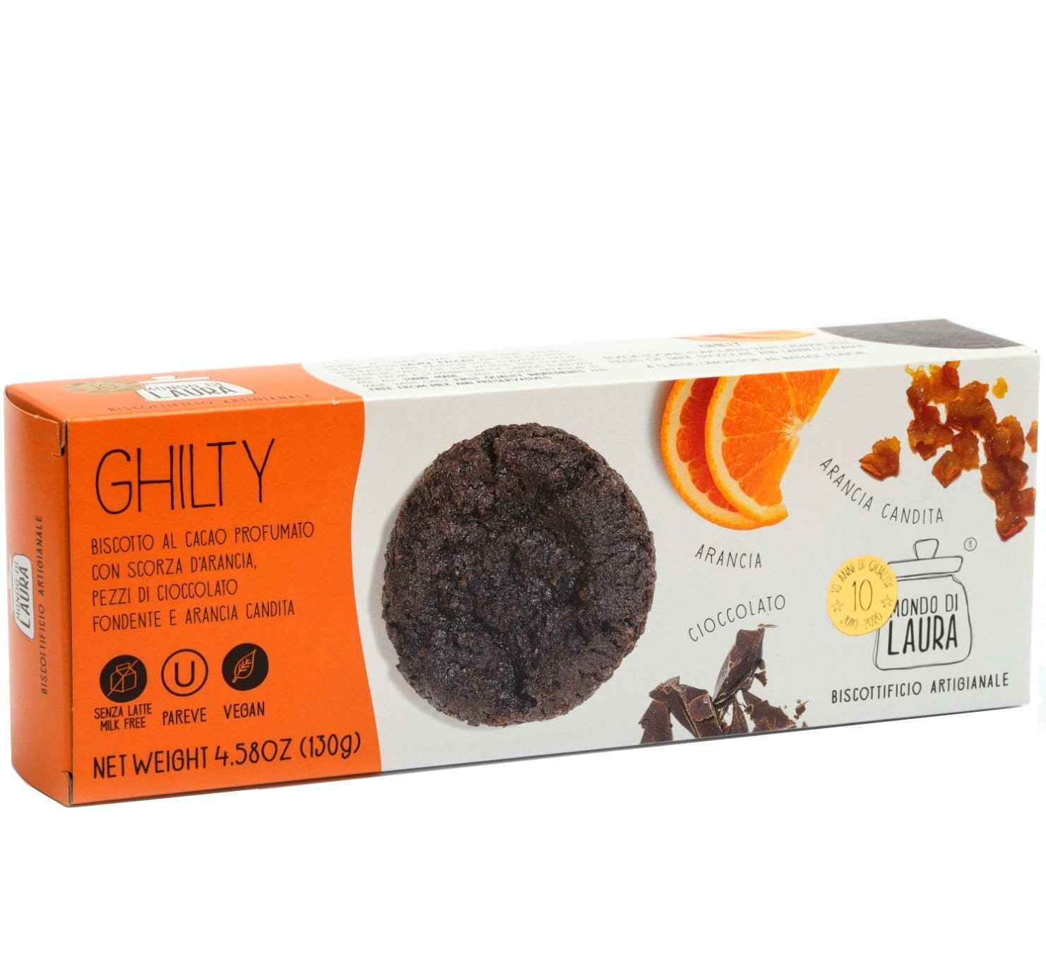 GHILTY, mit dunkler Schokolade & kandierten Orangen