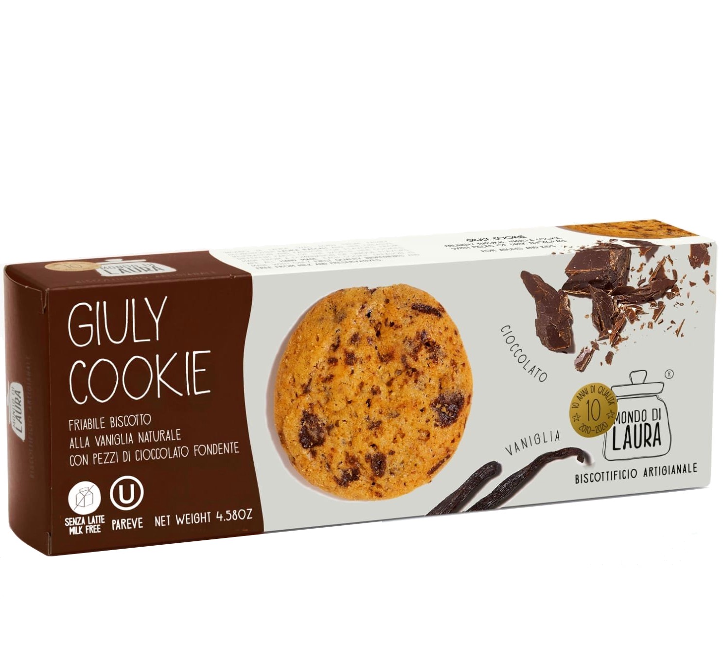 GIULY COOKIE, mit dunkler Schokolade & natürlicher Vanille 130 g