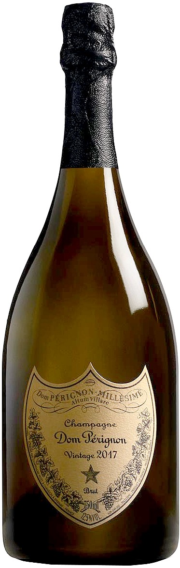 Dom Pérignon Vintage 2017 Champagne Flasche in Schwarz - Vorderansicht