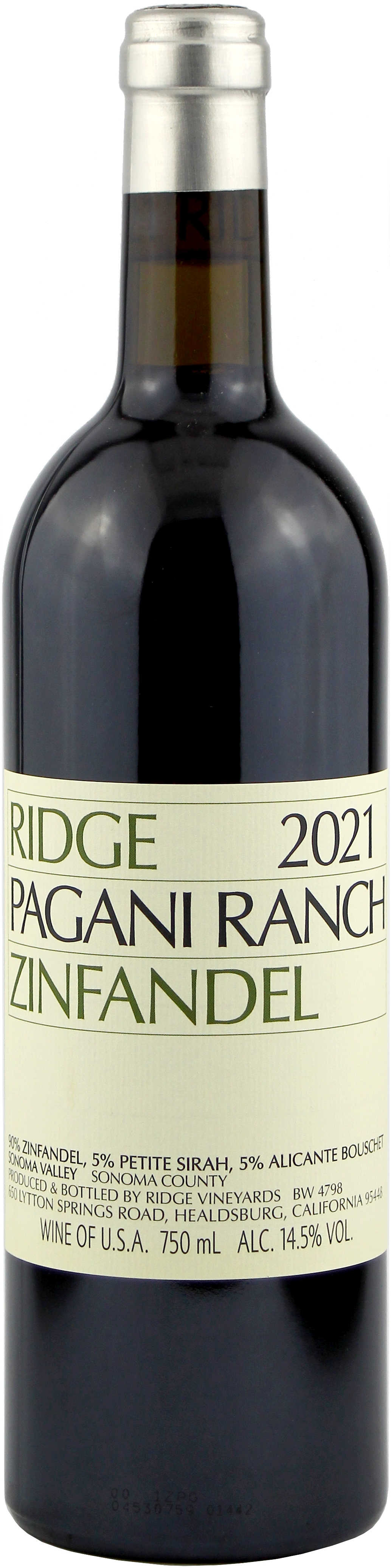 2021 Zinfandel Pagani Ranch