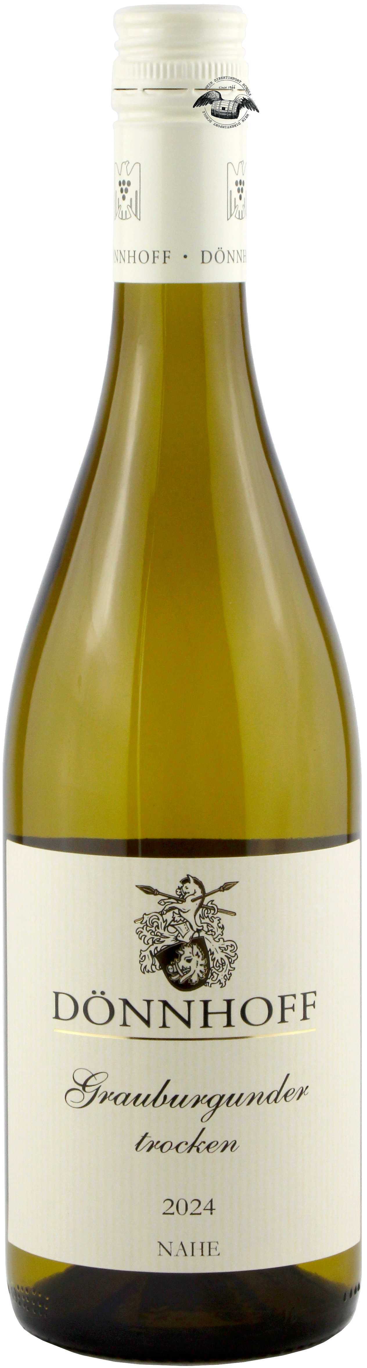 2024 Grauburgunder trocken Weißwein Flasche - Vorderansicht