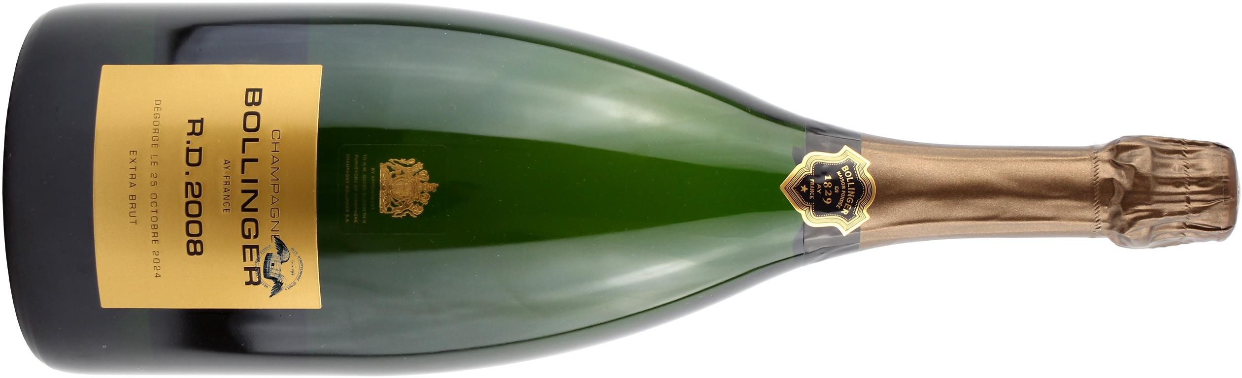 Champagne Bollinger 2008 R.D. Extra Brut Magnum in Grün - Vorderansicht
