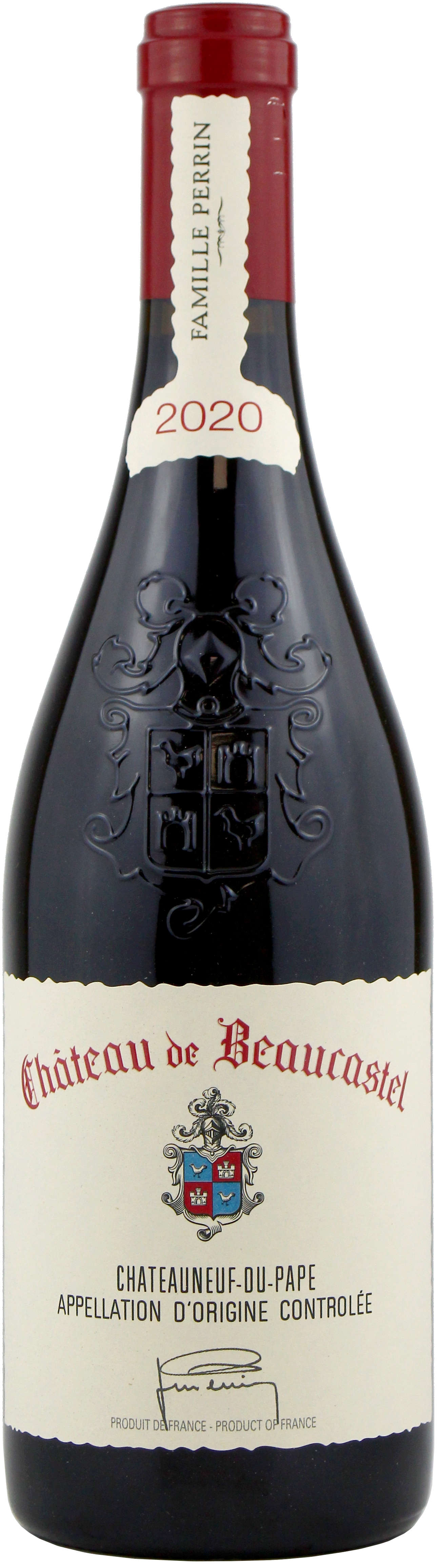 2020 Châteauneuf-du-Pape Rouge Rotwein von Château de Beaucastel, Vorderansicht