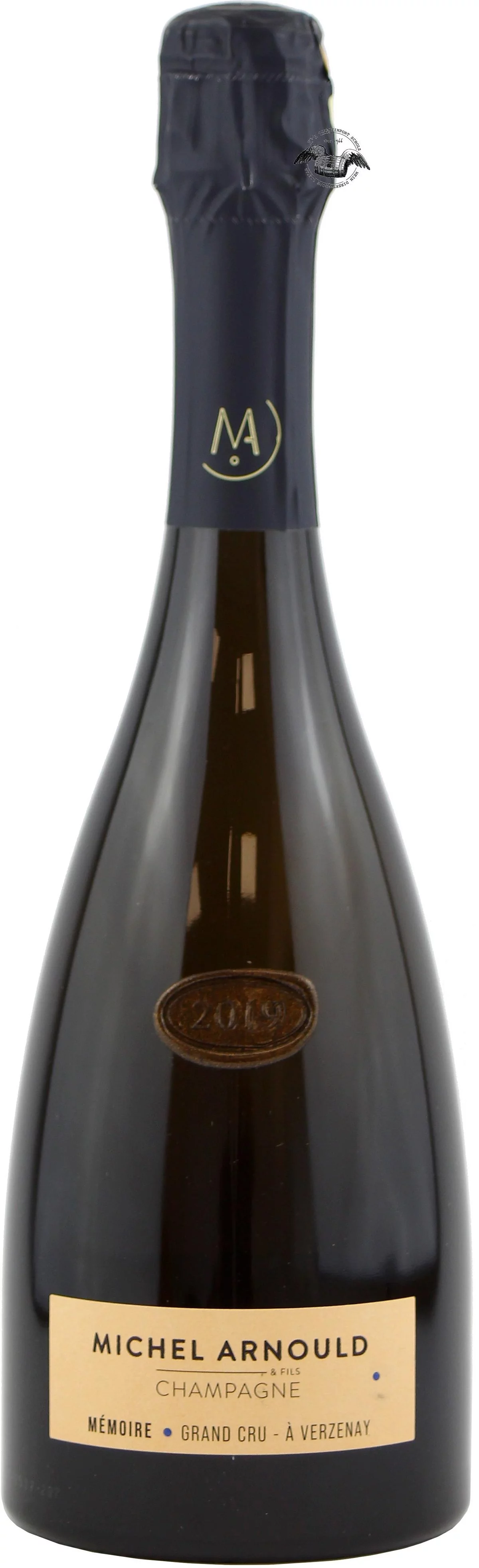 Champagne Memoire Grand Cru Extra Brut Vieilles Vignes 2019 von Michel Arnould in Schwarz - Vorderansicht