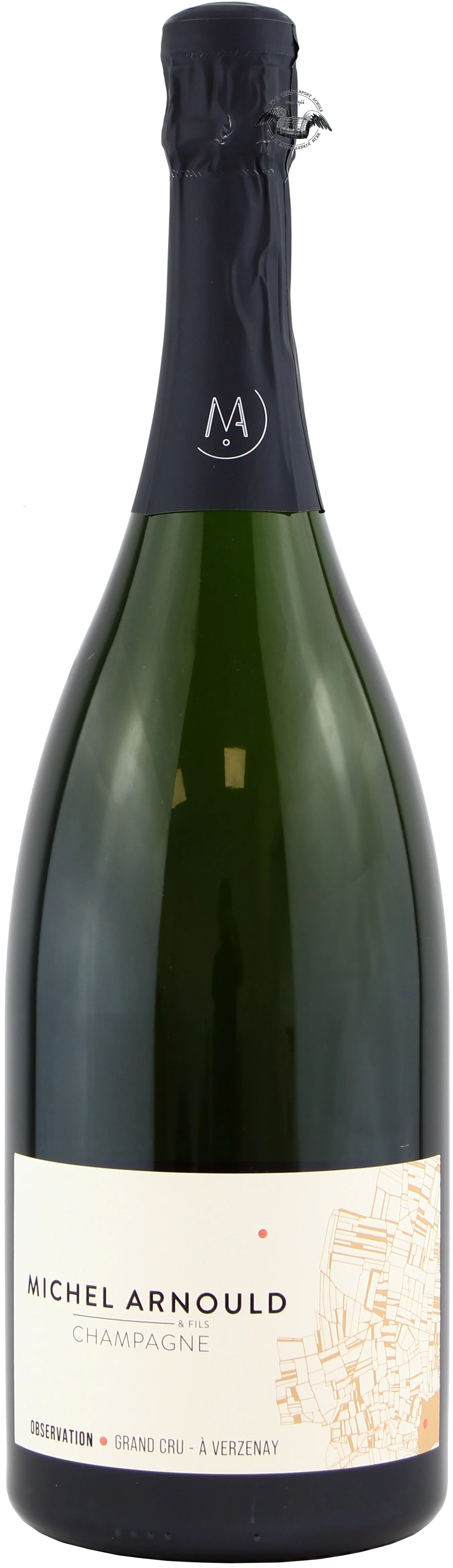 Champagne Observation Grand Cru Brut Magnum von Michel Arnould in Grün - Frontansicht