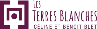 Les Terres Blanches Logo in Lila - Vorderansicht