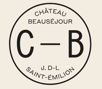 Château Beauséjour C-B Weinetikett beige Frontansicht