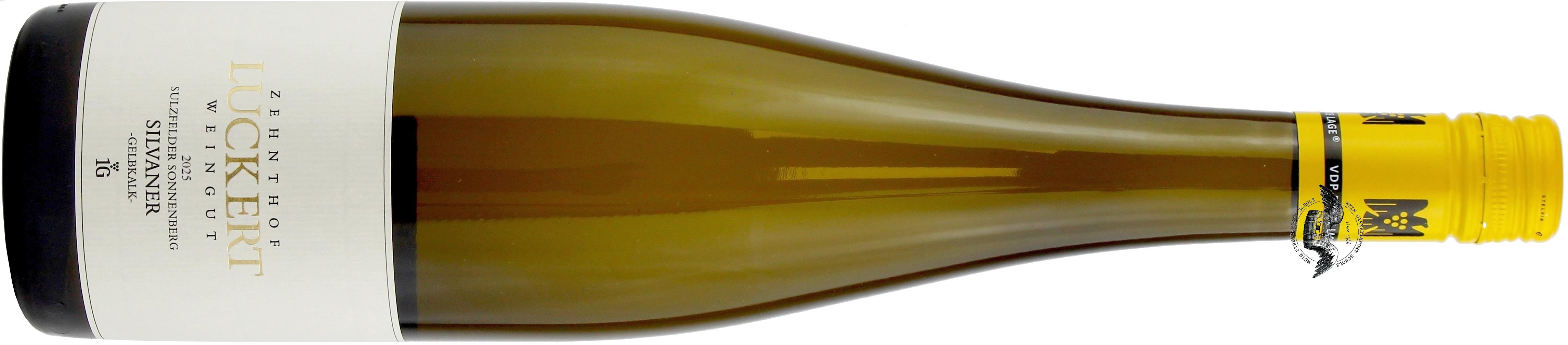 2025 Silvaner trocken Sonnenberg Gelbkalk Weißwein Flasche - Vorderansicht
