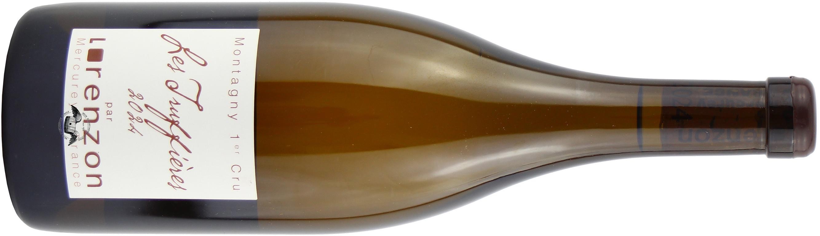 2024 Montagny Blanc 1er Cru Les Trufffières Weißwein von Domaine Lorenzon - Vorderansicht