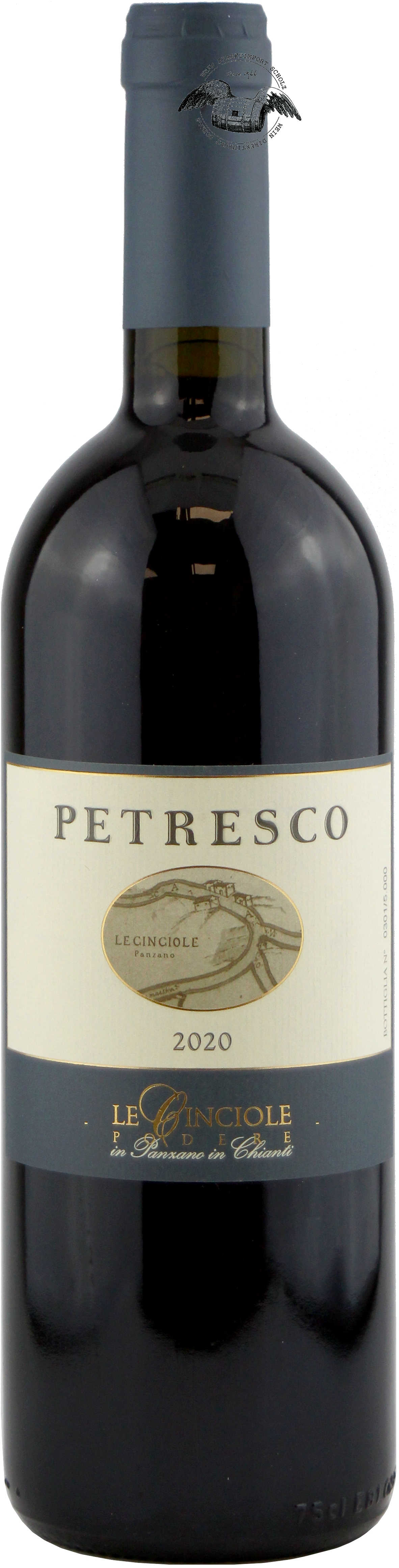 2020 Petresco IGT Toscana Rotwein von Le Cinciole - Vorderansicht