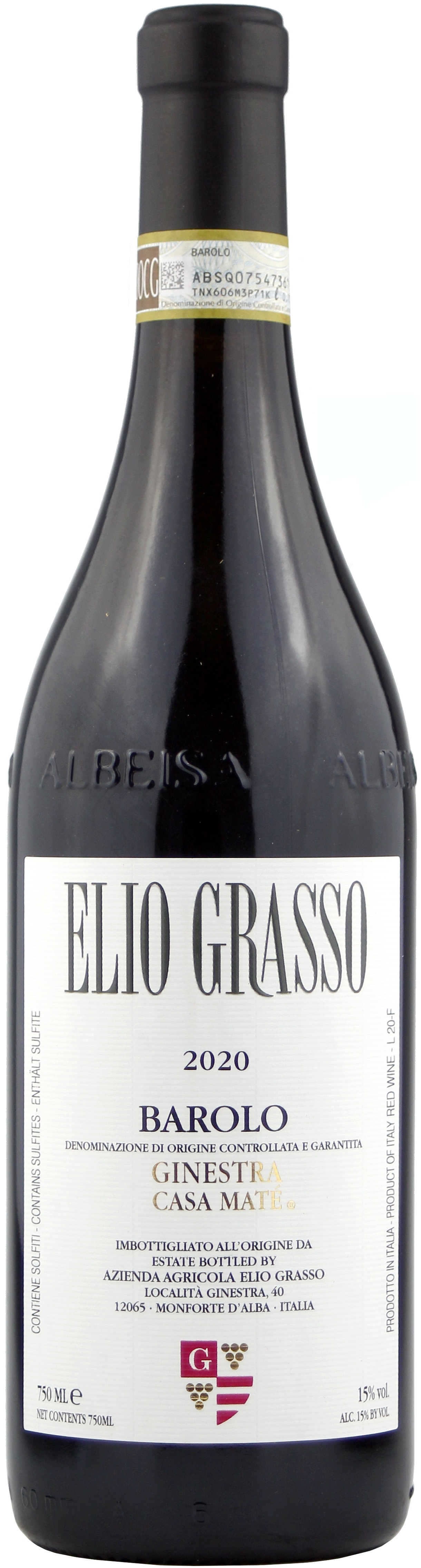 2020 Barolo DOCG 'Ginestra Casa Maté'