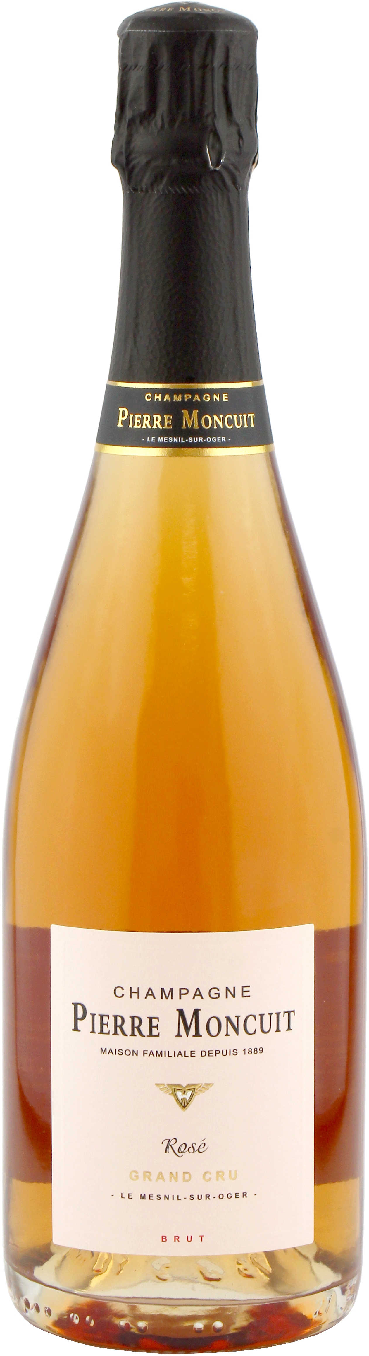 Champagne Rosé Brut Grand Cru von Pierre Moncuit in Rosé - Vorderansicht