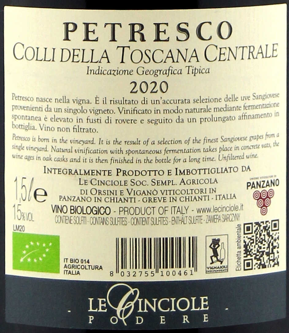 2020 Petresco IGT Toscana Magnum Etikett in Creme - Vorderansicht