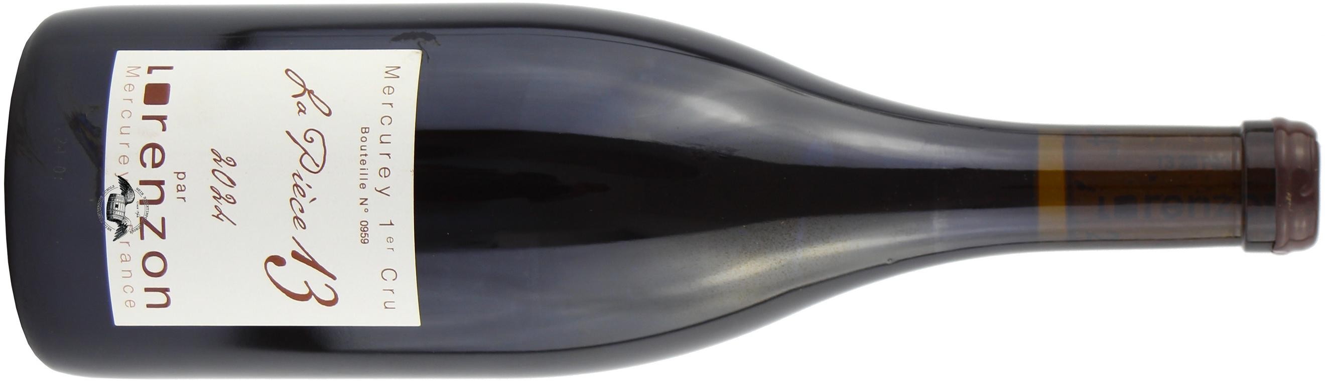 2024 Mercurey Rouge 1er Cru 'Pièce 13' Rotweinflasche - Vorderansicht