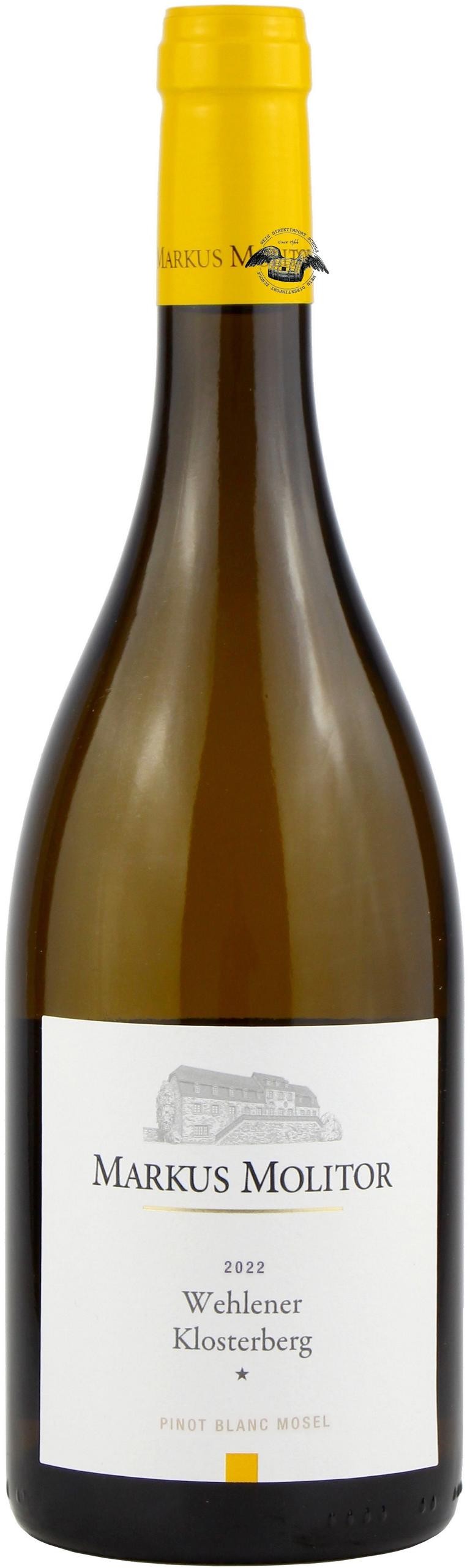 2022 Pinot Blanc Wehlener Klosterberg Weißwein von Markus Molitor - Frontansicht