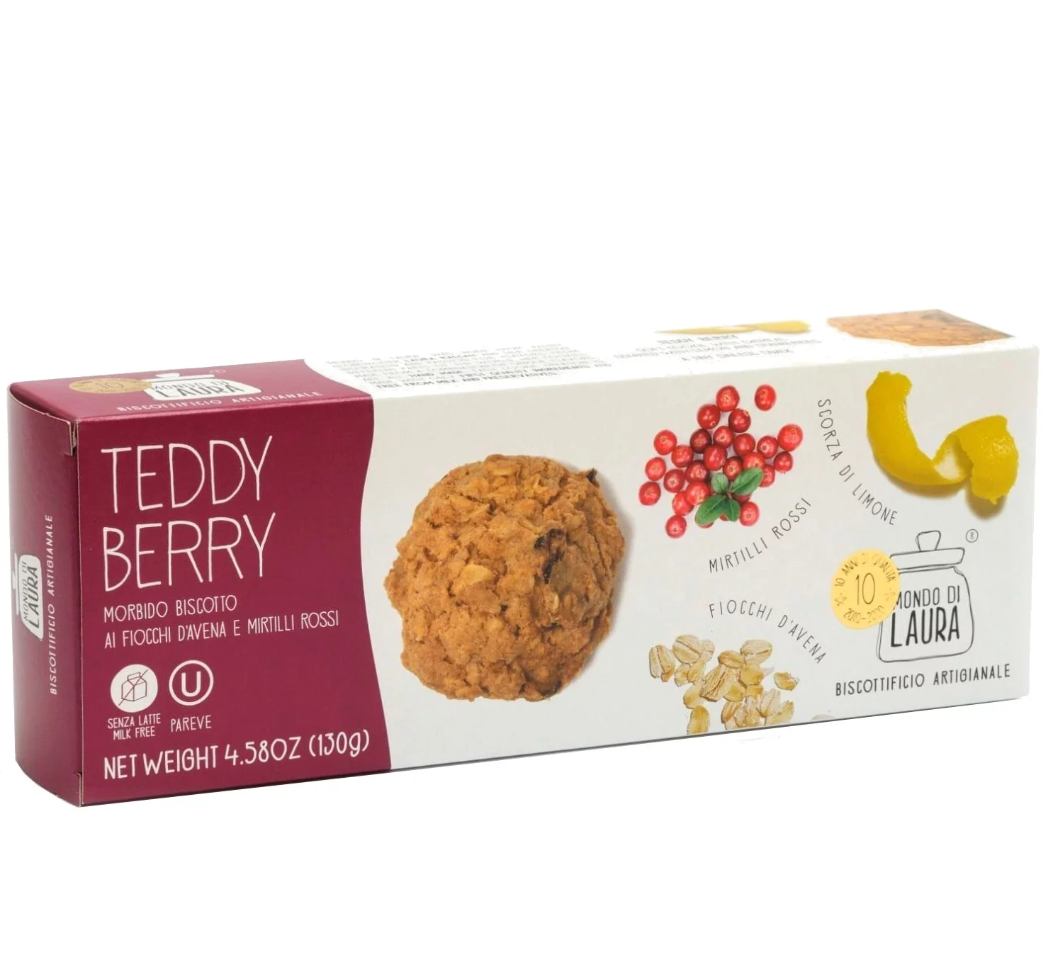 TEDDY BERRY, mit Haferlocken, Cranberries und Zitronenzeste, 130 g