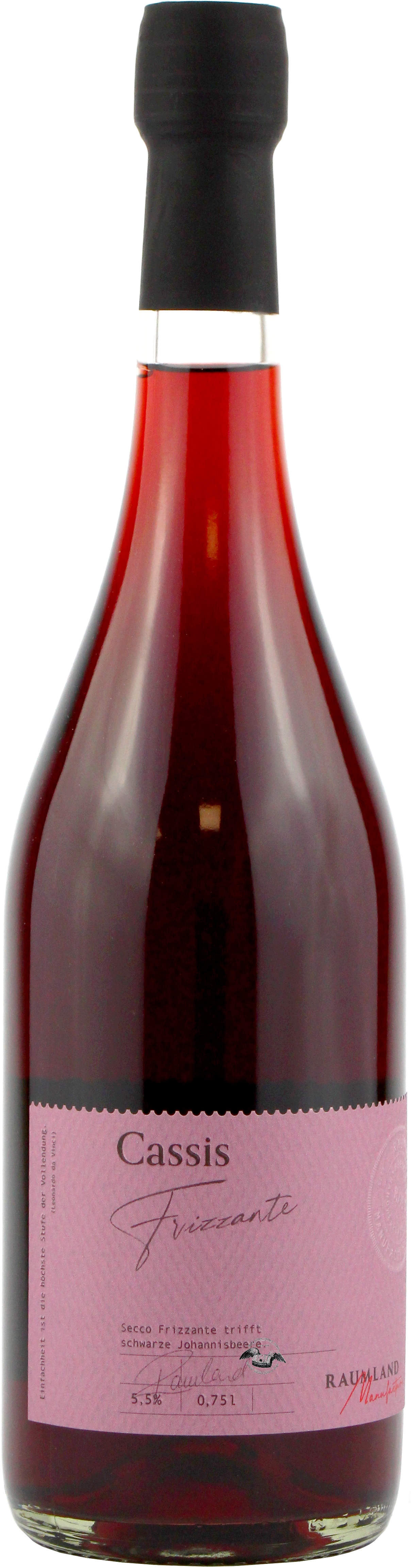 Cassis Frizzante in Rot - Vorderansicht