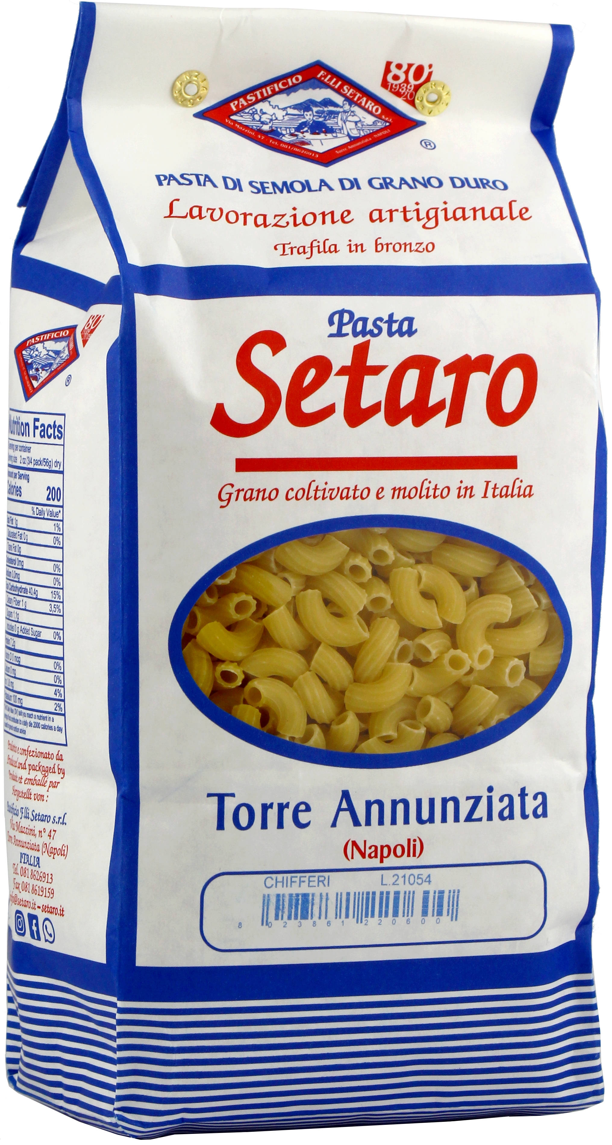 Pasta Chifferi Rigati 1 kg, Setaro