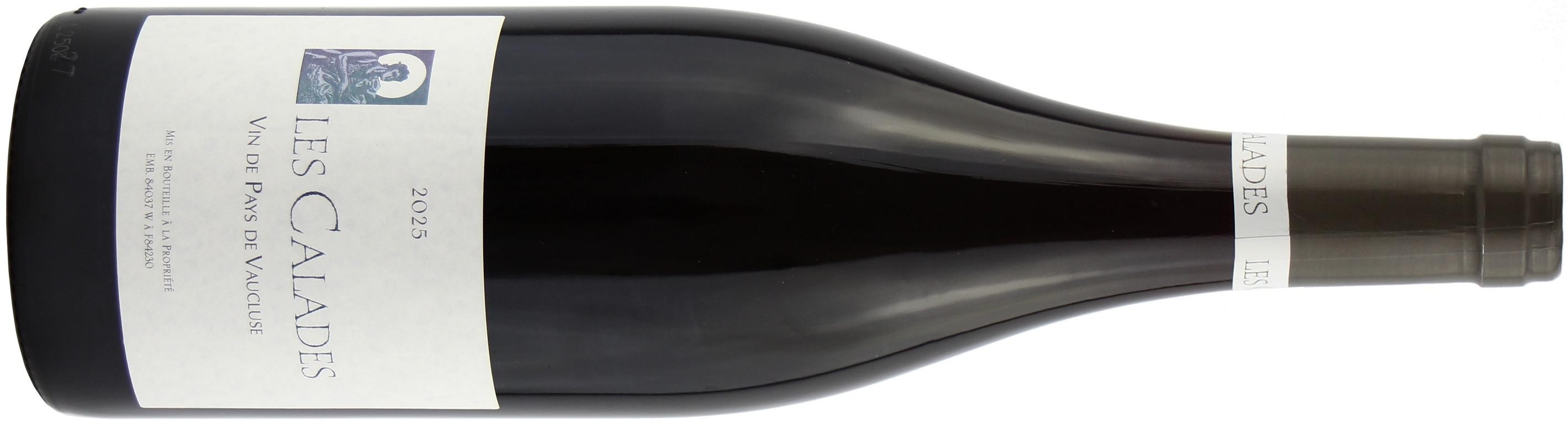 2025 Les Calades VdP de Vaucluse Rouge in Schwarz - Vorderansicht
