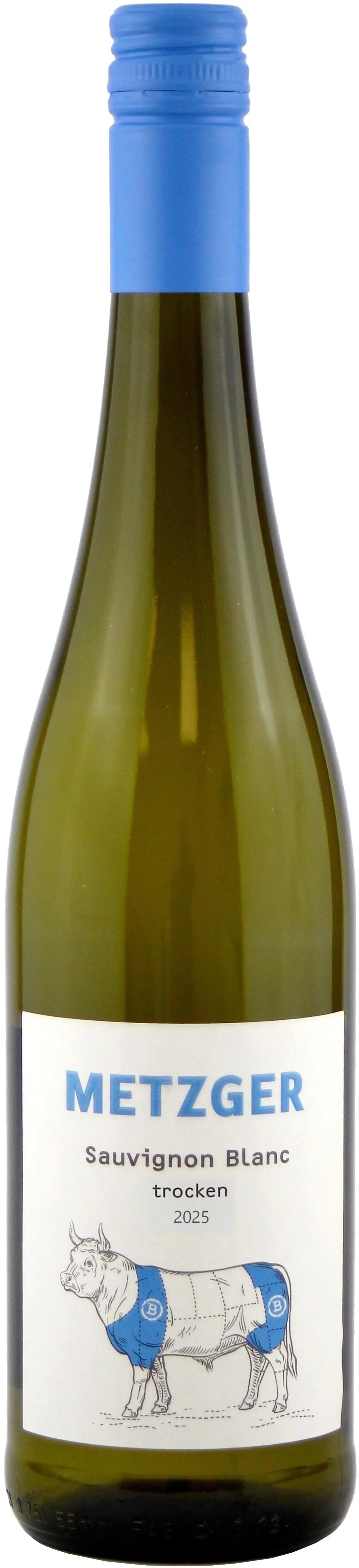 2025 Sauvignon Blanc trocken -B- von Weingut Uli Metzger in Grün - Vorderansicht
