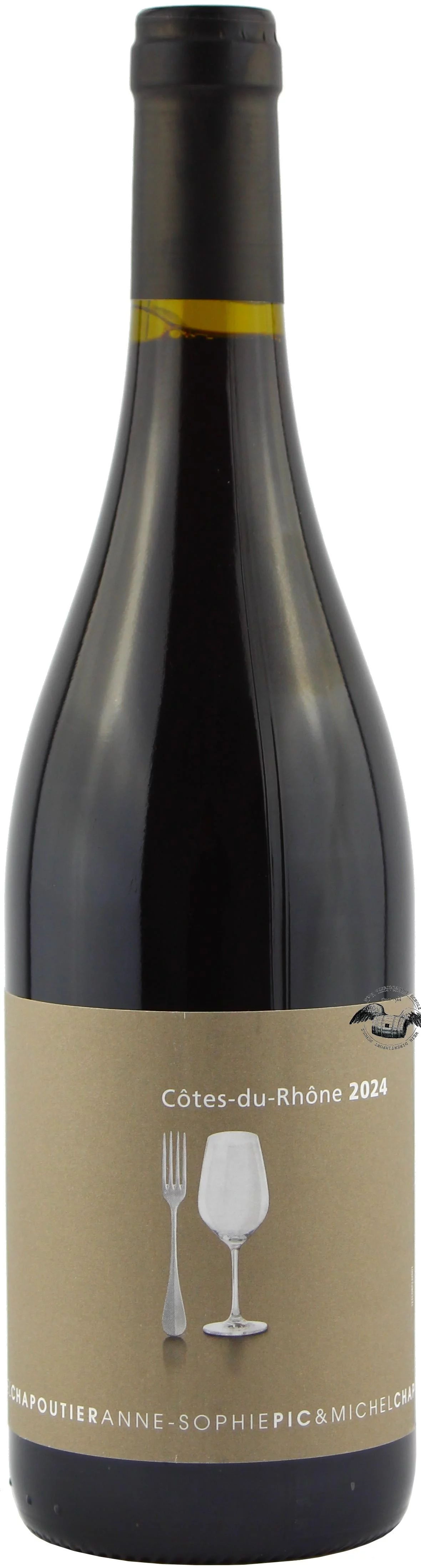 2024 Côtes du Rhône Pic & Chapoutier Rotwein Vorderansicht