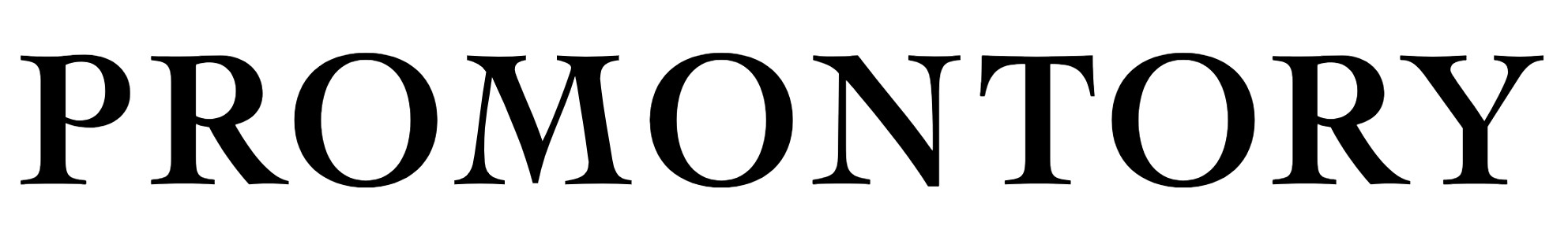 PROMONTORY Schriftzug in Schwarz - Vorderansicht