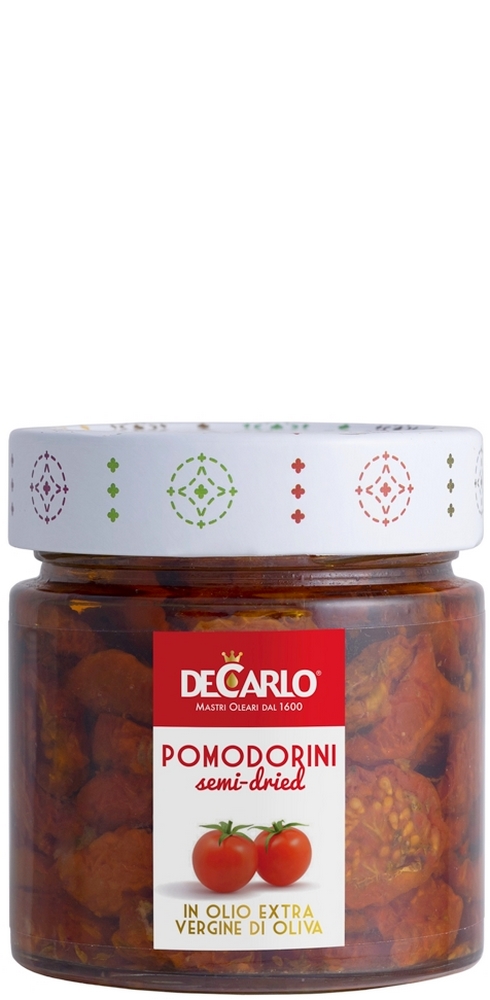 Pomodorini, halbgetrocknete Kirschtomaten in Olivenöl, 200 g