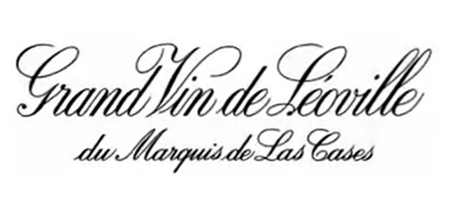 Grand Vin de Léoville Schriftzug in Schwarz - Vorderansicht