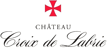 Château Croix de Labrie Logo in Schwarz und Rot - Vorderansicht