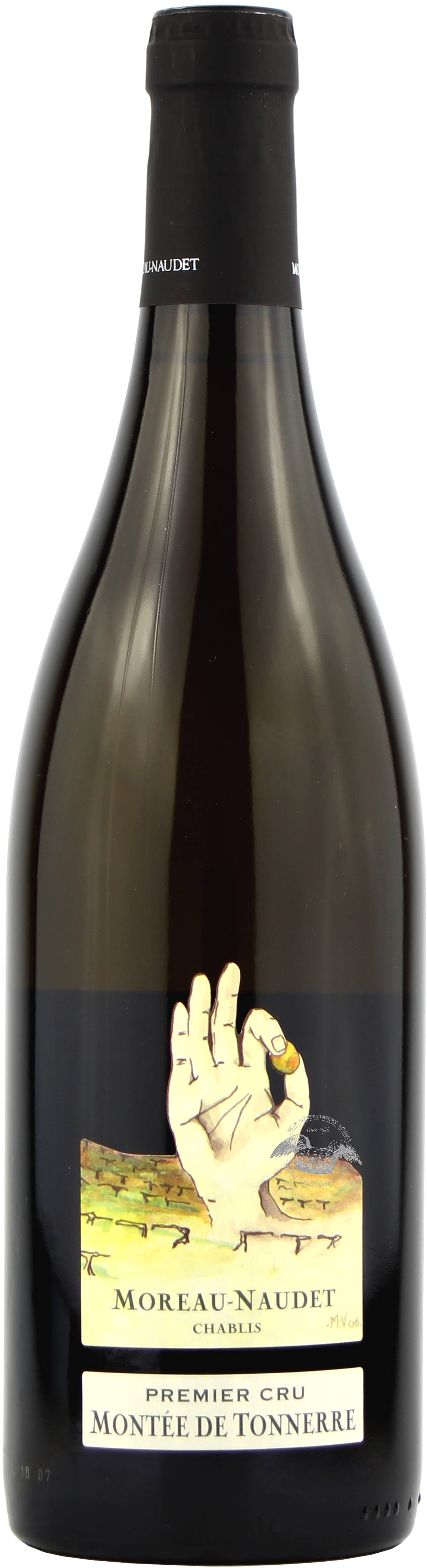 2024 Chablis 1er Cru 'Montée de Tonnerre' von Domaine Moreau Naudet, Schwarz - Vorderansicht, Artikelnummer 10017358