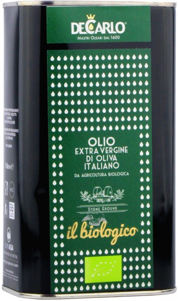 Az. Agr. De Carlo - Olivenöl Extra Virgine, Bioqualität, 1000 ml